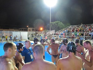 Die Deutschen Herren in der Halbzeit gegen Südafrika (Foto: T. Stanschus)
